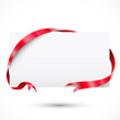 Promo tag. Paper with ribbon