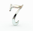 3d number isolated.