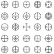 Set of 25 different vector highly detailed crosshairs.
