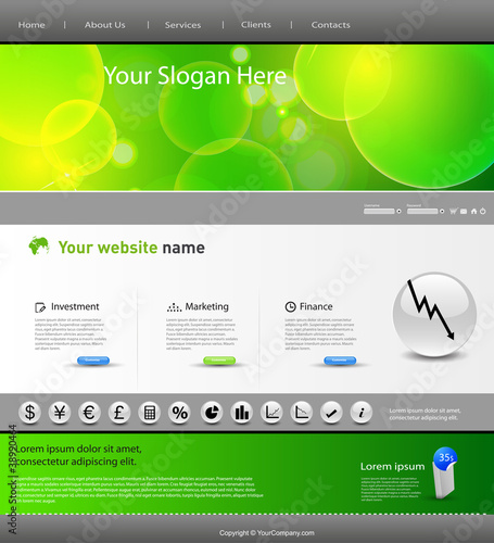 Vektor: Website template, easy editable vector Website template, easy editable vector