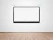 Blank TV at the wall with clipping path for the screen