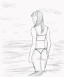Mädchen am Meer
