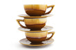three cups on white background three cups on white background
