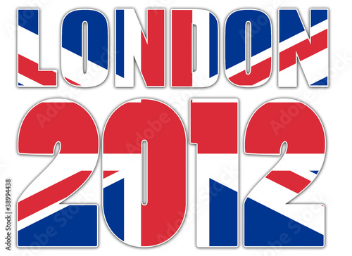 Illustration: Jeux Olympiques de Londres 2012 - drapeau anglais Jeux Olympiques de Londres 2012 - drapeau anglais
