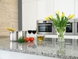 Fresh components for spaghetti in a modern kitchen interior