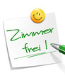 Notizzettel Zimmer frei