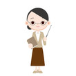 年配の女性教師