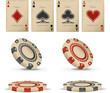 Old casino vector set