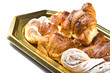 Fresh and tasty croissant on the white Fresh and tasty croissant on the white