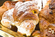 Fresh and tasty croissant on the white Fresh and tasty croissant on the white