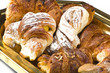 Fresh and tasty croissant on the white Fresh and tasty croissant on the white