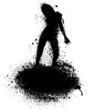Ink blots silhouette