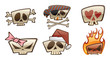 Square Skull Icons Two