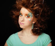 woman with creative make up woman with creative make up