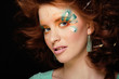woman with creative make up woman with creative make up