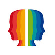 Logo psychologist, colored heads # Vector