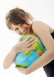 Photo: Junges Maedchen mit Globus Junges Maedchen mit Globus