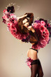 beautiful erotic woman with flower wings