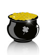 Pot of gold - Vector Illustration Pot of gold - Vector Illustration