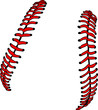 Vector: Baseball Laces or Softball Laces Vector Image Baseball Laces or Softball Laces Vector Image
