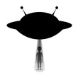 Unidentified flying object with alien Unidentified flying object with alien