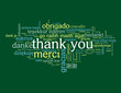 "THANK YOU" Tag Cloud (merci danke gracias obrigado smile card)