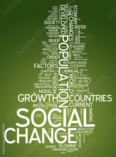 Illustration: Word Cloud "Social Change" Word Cloud "Social Change"