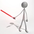 man with a light sword