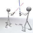 light sword duel