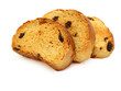A tasty biscuit with raisins on a white background. A tasty biscuit with raisins on a white background.