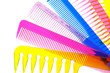 Set multi-coloured transparent combs