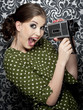 retro camera girl
