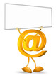 E-Mailmännchen mit Schild ausfüllbar