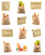 set of paper bag isolated
