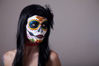 Sugar skull girl portrait