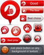Thumb up high-detailed modern buttons.