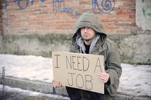 Photo: unemployed man unemployed man