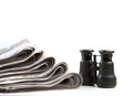 stack of newspaper with spaglass