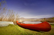 Canoe by the lake