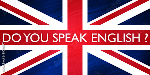 Illustration: drapeau anglais - do you speak english drapeau anglais - do you speak english