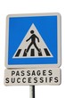 Signalisation de passages piétons successifs