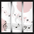 banners musicali - luci, bolle e chiavi di violino