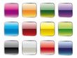 Vektor: Bunte Glas Buttons Sammlung Bunte Glas Buttons Sammlung
