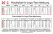 Vektor: Taschenkalender Deutschland 2013 Taschenkalender Deutschland 2013