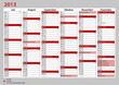 Vektor: Kalender Deutschland 2013 Juli - Dezember Kalender Deutschland 2013 Juli - Dezember
