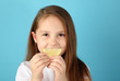 Girl with lemon smile