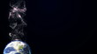 Earth in Particle Background - HD1080