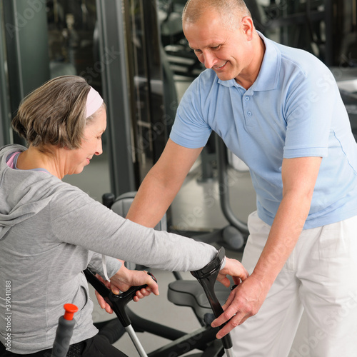 Photo: Senior woman with help of physiotherapist Senior woman with help of physiotherapist