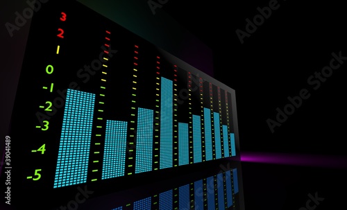 Illustration: Vu meter, music concept Vu meter, music concept