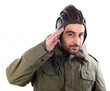 man saluting